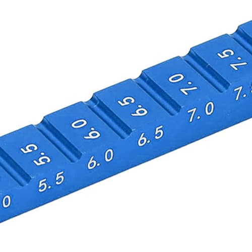 RC Ride Height Gauge 1/10, RC Camber Gauge Aluminum Alloy RC Ride Height and Camber Gauge Kit for 1/10 RC Drift Car, 0.1 to 0.4in Adjustment Range (Blue) - color: Blue