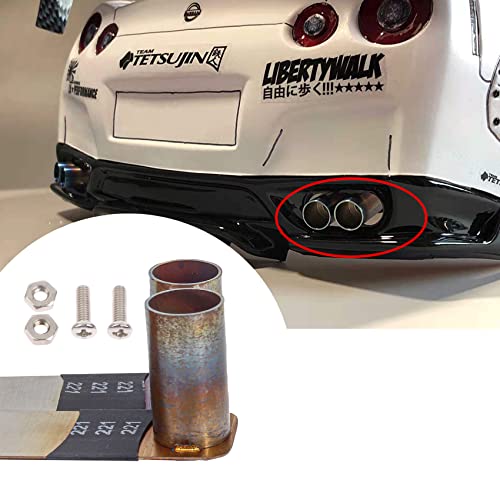 1/10 RC Car Exhaust Pipe Metal Tailpipe for 1/10 Drift Crawler HPI HSP94123 D4 Sakura TT01 Model Car Upgrade Parts (B) (b)
