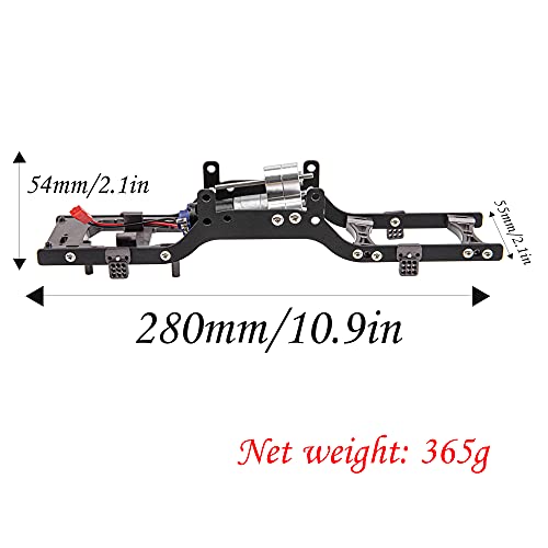 ShareGoo Metal Body Chassis Frame Car Shell Suspension Bracket with 370 Motor kit Compatible with MN Model D90 D91 MN45 MN99 MN99S 1/12 RC Car (Titanium) - color: Titanium