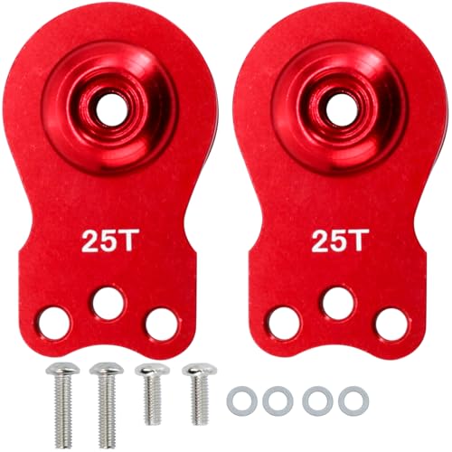 2PCS Aluminum 25T Adjustable Servo Saver High-Torque Servo Arm Compatible with 1/10 Traxxas TRX4 TRX6 SCX10 RC Cars