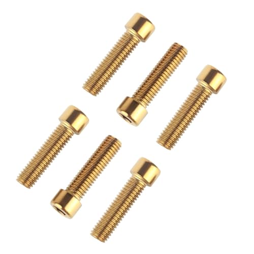 6Pcs Bike Screws M6x10 12 16 18 20 25 30 35mm Stainless Steel Socket Head Cap Allen Hex Bolt (Gold, M6 x30mm) - color: Gold, size: M6 x30mm