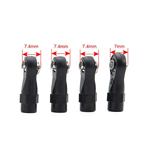 Alloy Metal Rear Sway Bar Anti-roll Set for 1/10th Rock Crawler Car Axial Wraith RR10/90048/90053,Yeti 90025 (Black) - color: Black