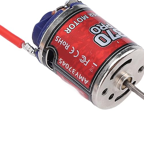 RC Motor 370 Brushed Motor with Stainless Steel Casing 45T for High Speed Remote Controlled Cars and Boats