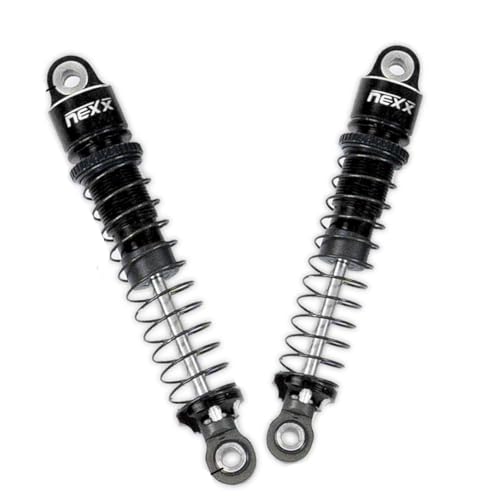 Nexx Racing Oil Shocks (4pcs) for 1/18 RC Crawler Ascent18 - Remote Control Car, RC Cars, RC Crawler Redcat 1/18 4WD Nexx Racing Upgrade Parts (HELIDIRECT) (Black - 59mm) - color: Black - 59mm