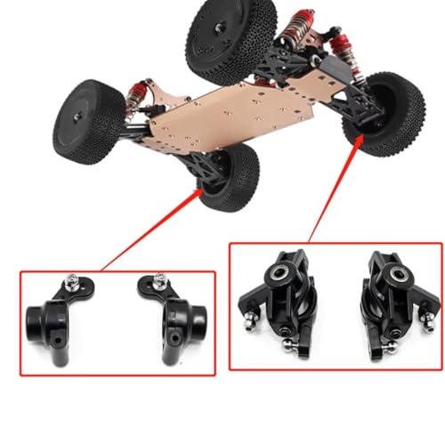 RC Car Accessories Compatible with Wltoys 144001 144002 144010 124016 124017 124018 124019 RC Car Upgrade Parts Steering Cup Rear C-Hub Carrier Set
