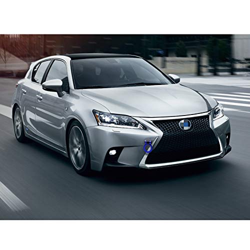 x xotic tech JDM Track Racing Style Bumper Trailer Tow Hook Ring Decoration Sticker Universal Fit All Car Truck SUV, Blue - color: Blue