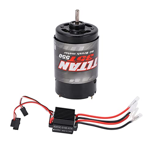 Alomejor 550 Brushed Motor with 320A ESC Set Car Copper Windings Strong Magnet, Bidirectional Bearings for RC Rock Crawler (35T) - size: 35T