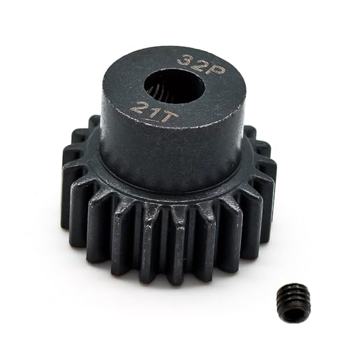 5-Pack Steel Metal 32P 5mm Pinion Motor Gear Sets 17T 18T 19T 20T 21T Compatible with HPI Kyosho Losi Axial Tamiya 1/8 1/10 RC Car Monster Truck Buggy (for 14 Years and Up) - size: 17T 18T 19T 20T 21T