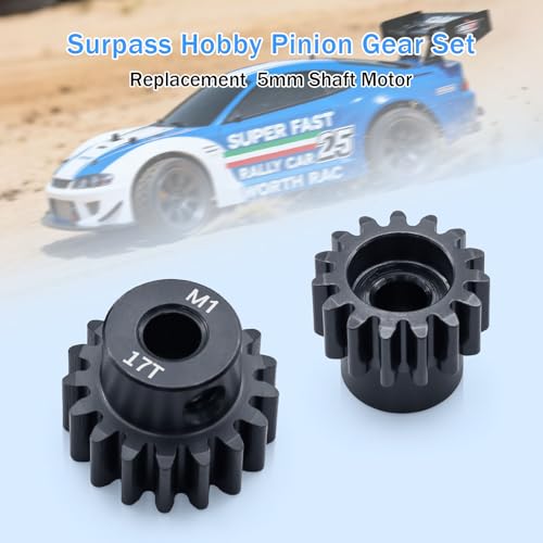 Surpass Hobby Mod 1 Pinion Gear 5mm 13T 14T 15T 16T 17T Motor Gears for 1/10 1/8 RC Car Parts - size: 13T 14T 15T 16T 17T