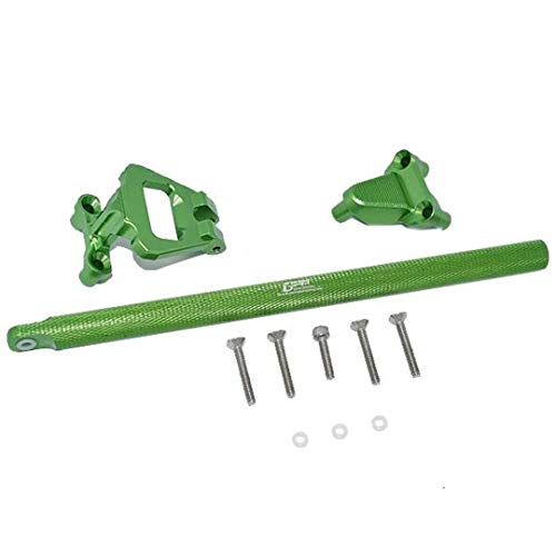 GPM Aluminum Center Brace Bar&Mount -11Pc Set for TRAXXAS 1/10 4Wd Hoss 4X4 Vxl 3S-90076-4 (Green) - color: Green