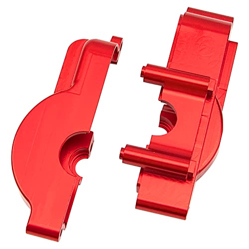 Aluminum Alloy Gearbox Housing Shell Motor Plate #7590 Compatible with Traxxas LaTrax Teton Desert Prerunner Rally SST 1/18 4WD RC Car (Red) - color: Red