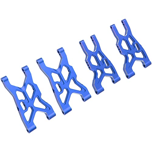 Metal Front & Rear Suspension Arms Set Upgrades Parts Compatible with Arrma 1/8 Infraction 4X4 MEGA/Vendetta 4X4 3S BLX RC Car (Blue) - color: Blue