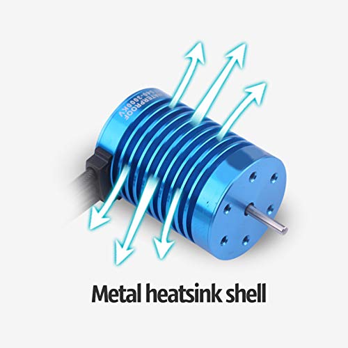 650 Brushless Motor,Surpasses F540-V2 3000kV Sensorless Brushless Motor for 1/10 1/12 RC Car Truck Accessory and Crawler with Good Stationarity Reliability and Maximum Speed