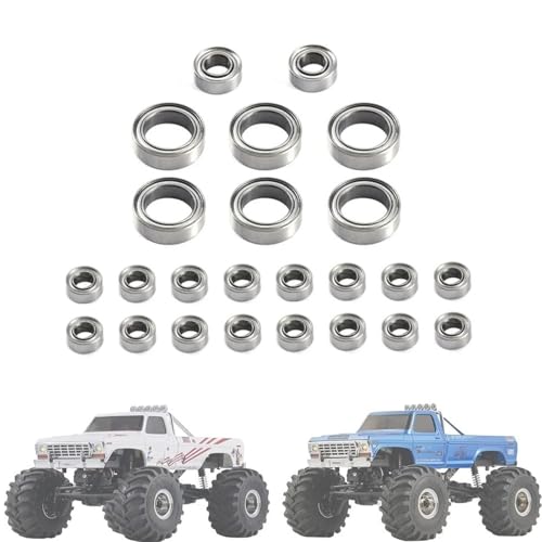 Bearing Kit for FMS for FCX24 24Pcs Steel Ball Bearing Set 1/24 RC Crawler Car Upgrade Parts rc Modified Pieces