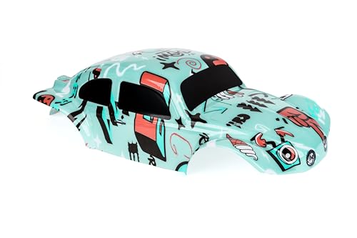 SummitLink Custom Body Graffiti Blue Style Compatible for 1/10 Slash 4x4 VXL 2WD Slayer RC Car or Truck (Truck not Included) SSB-GB-01