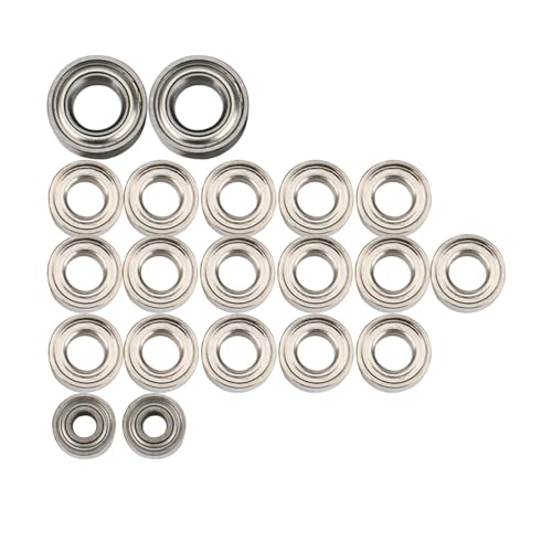 Sealed Bearing Compatible with Axial for SCX24 90081 AXI00001 AXI00002 1/24 RC Crawler Car Spare Parts Accessories 20Pcs Steel Ball Bearing Set