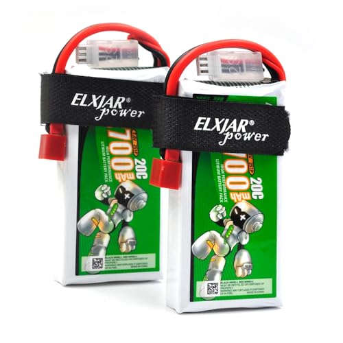 (2-Pack) 7.4V 2700mAh 20C Li-Po Battery for WLTOYS 12428, 12423, 12429 | 2S battery with T-Plug for compatible 1/12 RC cars; includes 2 balance chargers for convenient simultaneous charging.