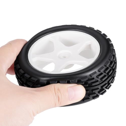 4pcs Tires&Hard Drift Wheels 12mm for Tamiya TT01 TT02 XV-01 HPI | RS4 1/10 RC Car Upgrade On Road Tyres