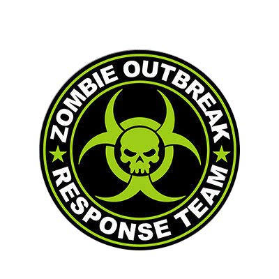Green Zombie Outbreak Response Team Sticker Decal Hunting United States Truck Car Decal Vinyl Bumper Sticker Sticks to Any Surface 5"