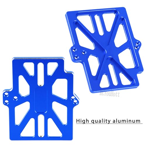 RC Upgrades Part for 1/16 (#107154-1) Mini Maxx 4WD,Tail Wheel/Skid Plate Stainless Steel Chassis/Protective Chassis Dirt Dust Resist Guard Cover/Mount Plate Motor Fixing Mount,Navy Blue - color: Navy Blue-(for 1/16)