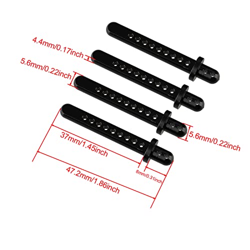 RC Aluminum Body Post Mounts for AXIAL 1:10 SCX10 Upgrade Parts Black Pack of 4