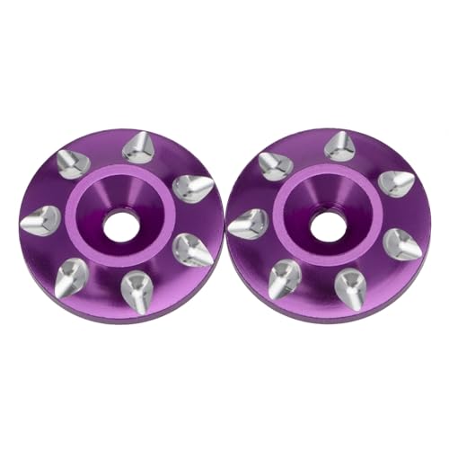 RC Car Parts for HSP for HPI for Hobao for Tamiya 1/10 1/8 Metal Wing Mounting Tail Washer M3 Screw Gasket RC Car Off Road Buggy Short Course Truck Car Parts(Purple) - size: Purple