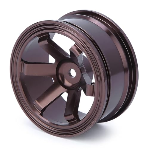 HERCHR 12mm Hex Hubs Metal Wheel Hub, 4pcs Aluminium Alloy Wheel Hub for Universal 1/10 Flat Running Drift RC Car Model Accessory Wheel Rims RC Wheel Rims Set Rc Drift Wheels(Coffee) - color: Coffee