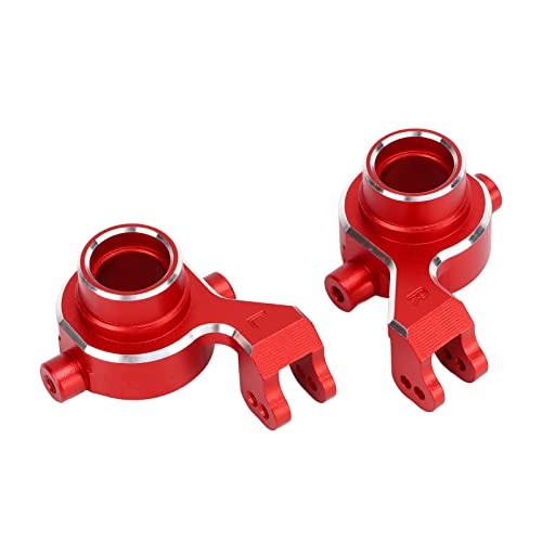 RC Rear Axle Seats, Durable Minimizes Backlash Friction Aluminum Alloy C Hub Set for 1/10 Scale RC Trucks Off-Road Racing Hobbyists - color: Red