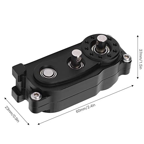 1/10 RC Transfer Case Replacement, Metal Chassis Frame Accessory, CNC Machined Aluminum Alloy Gearbox for 313mm Wheelbase Crawler Car, High Performance Upgrade Part with Anodized S (Black) - color: Black