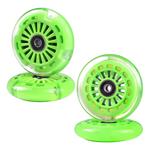 90mm Wiggle Car Polyurethane Replacement Wheels Set Upgrades for PlasmaCar Ride-on Toys Wiggle Car Replacement Wheels, 4-Pack (Green) - color: Green