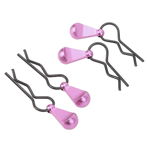 Sturdy Stainless Steel RC Body Clips R Pins with Aluminum Alloy Pull Tabs for 1/8 and 1/10 RC Car Gold 4pcs (#1) (#2) (#3) (#4) - color: #4
