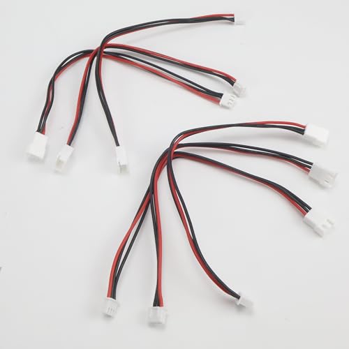 6PCS JST-XH 2S Balance Plug Extension Lead, 22AWG 200mm Silicone Wire for RC Lipo Battery Charger FPV Drone Quadcopter DIY
