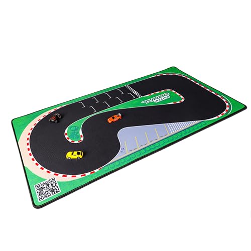 SPEEDY BEE Turbo Racing 1:76 RC Drift Car Race Track Mat: Portable Rubber 950x500mm Entry-Level Racing Track for Turbo Racing C64 C75 C73 C65 C72 Mini RC Drift Cars