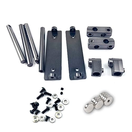 RC Car Magnetic Body Post Aluminum Alloy Body Shell Mount Column Kit with Scale for 1/10 RC Drift HSP 94123 94122 Tamiya 416 417 Sakura S XI CS (Black) - color: Black
