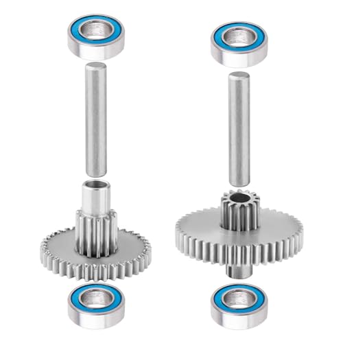 HobbyPark Metal Stainless Steel 40.3:1 Ratio Transmission Gear Pinion Set Low Gears Motor Pinion for TRX4M TRX4MT Upgrades 1/18 RC Crawler Car