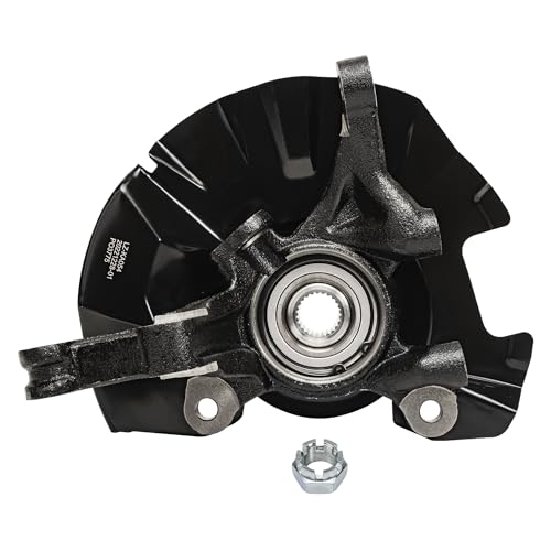 Detroit Axle - 4pc Steering Knuckles Kit for 06-11 Hyundai Accent 4-Wheel | ABS, 2 Front Steering Knuckles & Wheel Bearing Hubs 2 Rear Wheel Bearing and Hubs 2006 2007 2008 2009 2010 2011 Replacement - size: 4UW48689/Kit