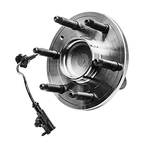 Detroit Axle - RWD Front Right Knuckle Kit for 07-13 Chevy Silverado 1500 | Avalanche GMC Sierra 1500, 2007-2014 Suburban Yukon XL 1500 Tahoe Escalade ESV Steering Knuckle, Wheel Bearing - size: 2UW59126/Kit