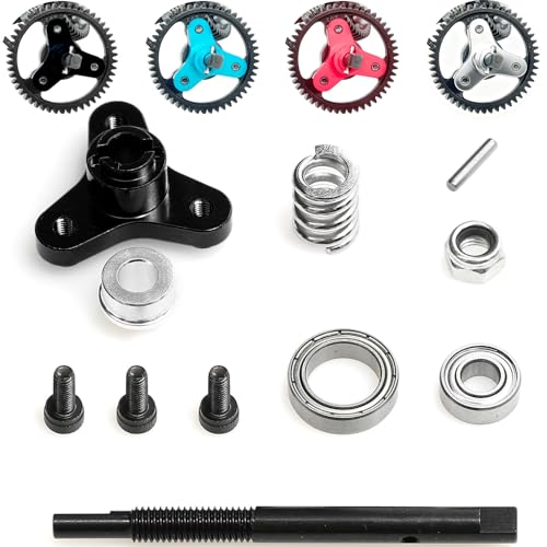 Slipper Clutch Assembly Kit with Input Shaft Bearings for Traxxas Slash, Stampede, Rustler 4X4, Replacement for 5552 and 6878, Hardened Steel and Aluminum Alloy for RC Upgrades - color: Black