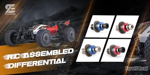 Assembled Differential 30T Front and Rear Universal Upgraded Metal Differential for 1/18 Granite GROM 1/14 Mojave Accessories for 1/18 2S Granite Big Foot Truck Granite GROM RTR (Bule) - color: Bule