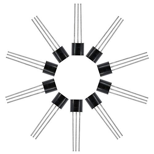 10pcs DS18B20 18B20 TO-92 3 Pins Wire Digital Thermometer Temperature IC Sensor - color: Black