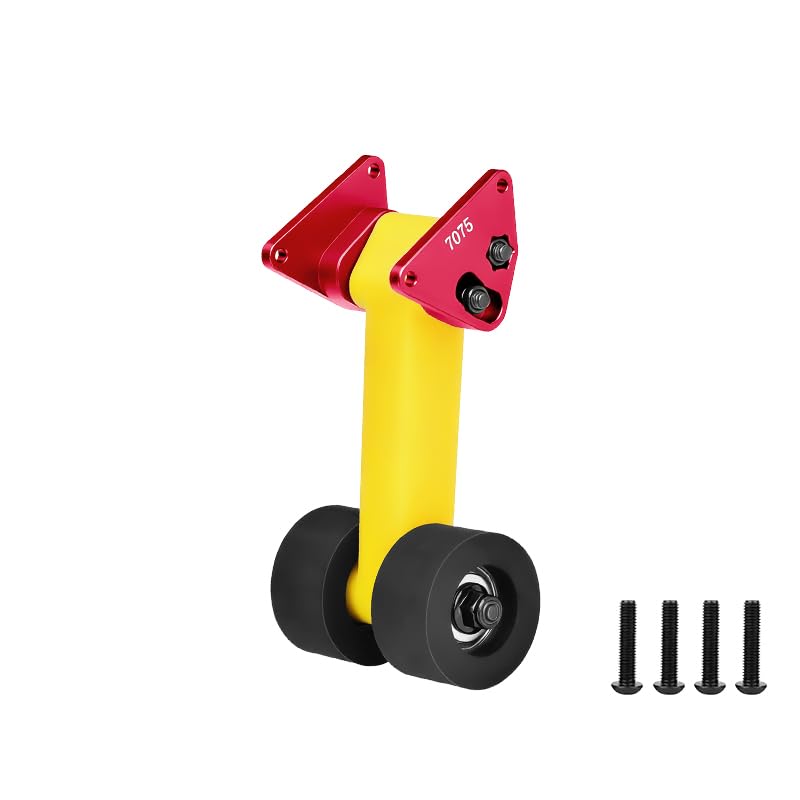 GPM Special Material Rear Wing Mount with Wheelie Set for ARRMA 1/10 Gorgon 4X2 Mega 550 ARA3230 (Red) - color: Red