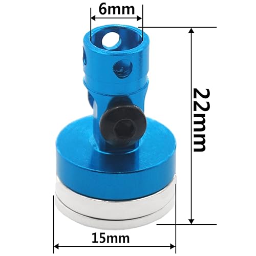 ShareGoo 4PCS RC Magnetic Body Post,Alloy Magnetic Stealth Invisible Body Shell Mount Column Compatible with HSP Redcat Himoto Traxxas SCX10 4WD 1/10 RC Car (Blue)