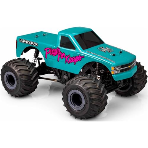J Concepts 0679 1988 Chevy Snoopnose Clear Body Shell for Losi Mini LMT 1/18 Scale Monster Truck with JC #5230 Body Mount Kit Upgrade