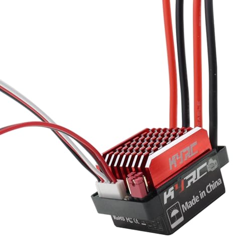 RC Car 60A Brushed ESC Electric Speed Controller 6V/2A BEC Compatible with Traxxas TRX4 TRX6 D90 HSP Tamiya Redcat Axial SCX10 HPI 4WD Truck 1/10 RC Truck Car Crawler (XT60 Plug Without Fan) - style: XT60 Plug without Fan