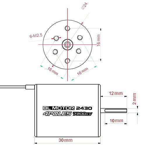 GoolRC 2430 7200KV 4P Sensorless Brushless Motor with 25A Brushless ESC?Electric Speed Controller? for 1/16 1/18 RC Car Truck