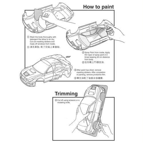 Mini-Z Lexan PC Clear Body Shell Set 98mm for 1/28 RC Car BMW E30 M3 Touring BB