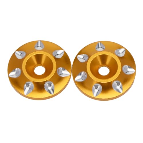 RC Car Parts for HSP for HPI for Hobao for Tamiya 1/10 1/8 Metal Wing Mounting Tail Washer M3 Screw Gasket RC Car Off Road Buggy Short Course Truck Car Parts(Yellow) - size: Yellow