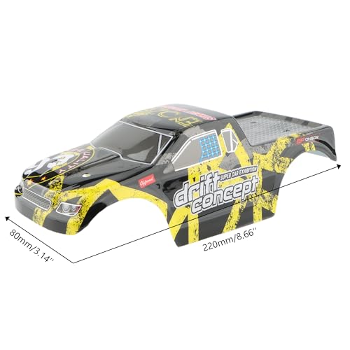 9300E RC Car Yellow Shell Body Cover PX9300-23 Accessories Spare Parts for 9300 9300E 1:18 RC Monster Trucks Vehicle - color: Yellow