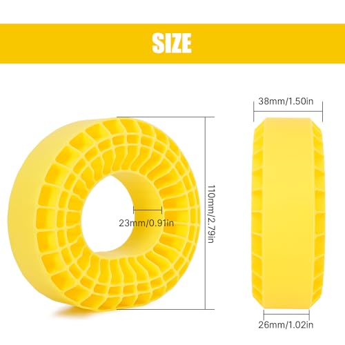 INJORA Silicone Rubber Insert for 118-122mm 4.75" OD 1.9" Tire, Yellow - color: Yellow