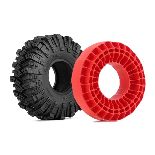 INJORA Silicone Rubber Insert for 118-122mm 4.75" OD 1.9" Tire, Red - color: Red